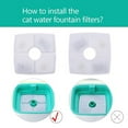 thumbnail image 4 of Cat Fountain Replacement Filter - 4 Pack,Pet Fountain Filters,Carbon Replacement Filter for 84oz/2.5L Automatic Pet Fountain Cat Water Fountain Dog Water Dispenser, 4 of 5