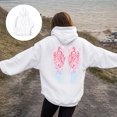 thumbnail image 2 of vigerkar Hoodies for Women Oversized Wings Graphic Sweatshirts Fall Fashion Outfits Casual Sweaters Tops Workout Winter Clothes (White, XL), 2 of 5