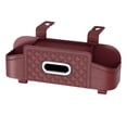 thumbnail image 4 of Caja de almacenamiento para respaldo de asiento Organizador para respaldo de asiento de automóvil Organizador universal para colgar con 2 rojo oscuro, 4 of 9