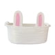 thumbnail image 2 of Cesta de Pascua para niños, cesta de almacenamiento, cesta de picnic reutilizable, cesta decorativa de conejo rosa y blanco, 2 of 9
