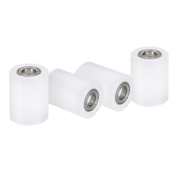 4 Pack Nylon Roller Wheel with Bearings, 3/8"x1-3/16"x1-5/8" Nylon Pulley
