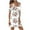 White-A, variant on YUNAFFT 2024 Summer New Fashion Women's A-Line Casual Mini Dress Rounk Neck Stripe Printing High-Waisted Dress Easter St.Parik's Day