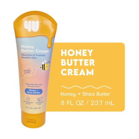4U by Tia Kids Honey Butter Body Cream with Honey & Shea Butter, 8 fl oz