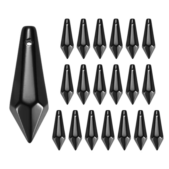 20-Pack Crystal Icicle Prisms, 34mm/1.34 Inch Hanging Crystals Chandelier Prisms for Home/Windows/Garden/DIY[Black]