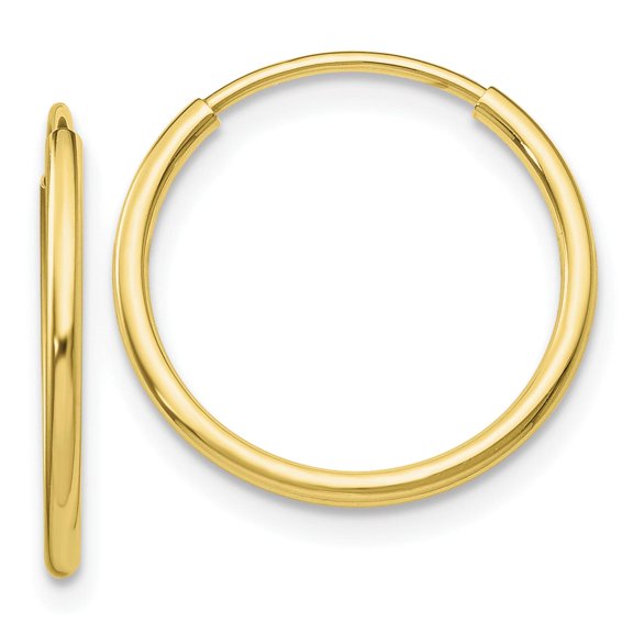 TheJewelryHut Designer 10k Polished Endless Tube Hoop Earrings