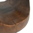 thumbnail image 5 of Christopher Knight Home 26.5" Natural Wood Grain Round Hollow MGO Outdoor Side Table with Wide Base, Antique Brown, 5 of 9