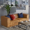 thumbnail image 5 of Loveseat and Sofa Set, Faux Vegan Leather, Tan, Modern Contemporary Urban Design, Living Lounge Room Hotel Lobby Hospitality, 5 of 10