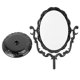 thumbnail image 3 of Desktop Table Rotatable Gothic Vintage Comestic Makeup Mirror Rose One Side Mirror(Black), 3 of 3