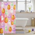 thumbnail image 3 of Manfei Halloween Ghost Print Shower Curtain 72Wx78L,Minimalist Skull Bath Curtain, 3 of 5