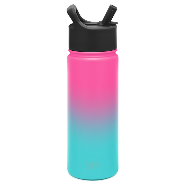 Simple Modern 18 oz Summit Water Bottle with Straw Lid - Gifts for Hydro  Vacuum Insulated Tumbler Flask Double Wall Liter - 18/8 Stainless Steel  Ombre: Sorbet - Walmart.com