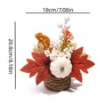 thumbnail image 3 of Hometravel Thanksgiving Mini Potted Maple Leaf Pumpkin, Artificial Fall Greenery Desktop Decor, Simulation Plant for Indoor Shelf Window Display, 3 of 6
