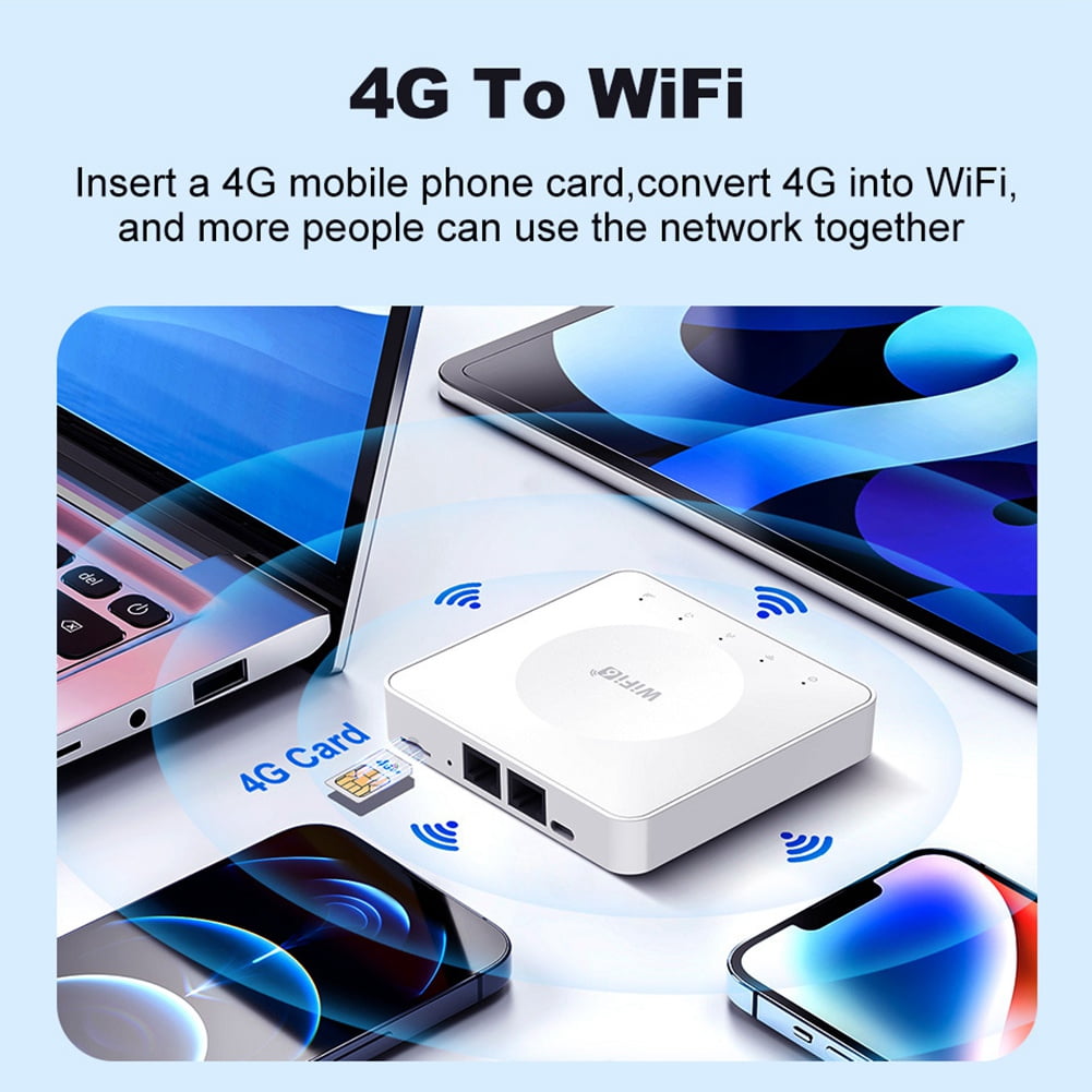 300M 4G Mini CPE Wireless Card Router Dual Network Port WiFi6 Wireless Hotspot Portable Router E8 Sim Card Wifi Router