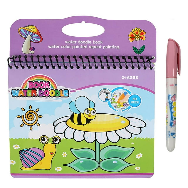 G Kids Magic Water Painting Book, Reusable Doodle Pad With Pen, Early Education Toy, Mess Free Art Activity For Children