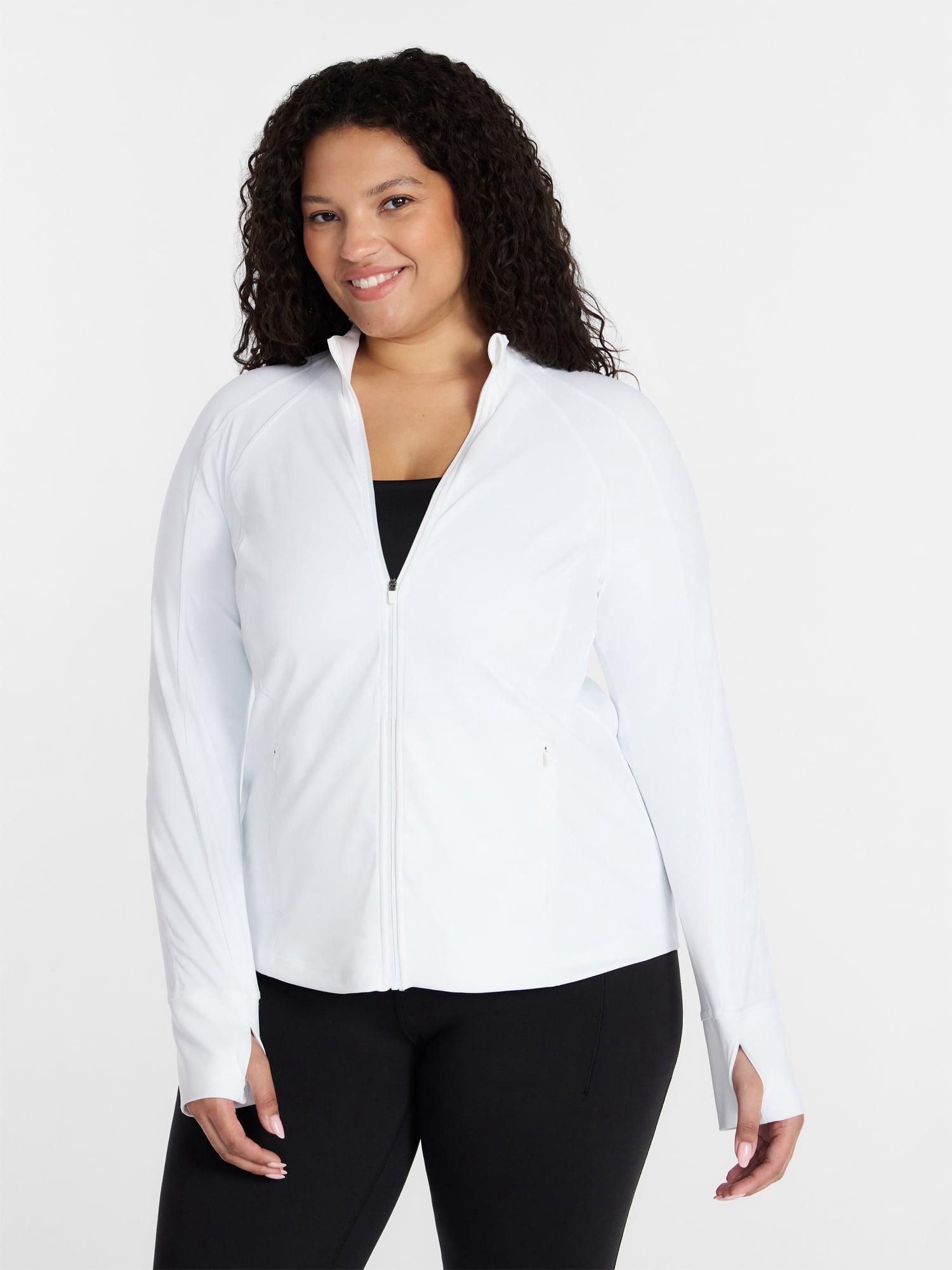 Avia Women's and Women's Plus SoftSculpt Zip Up Active Jacket, Sizes XS-4X
