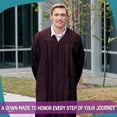 thumbnail image 6 of Endea Graduation Matte Maroon Graduation Gown, 6 of 8
