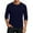Dark Blue, variant on Men's 3/4 Sleeve Baseball Jersey - Vintage Style Henley Top, Breathable Raglan Shirt for Casual Sportswear, Street Style and Retro Look