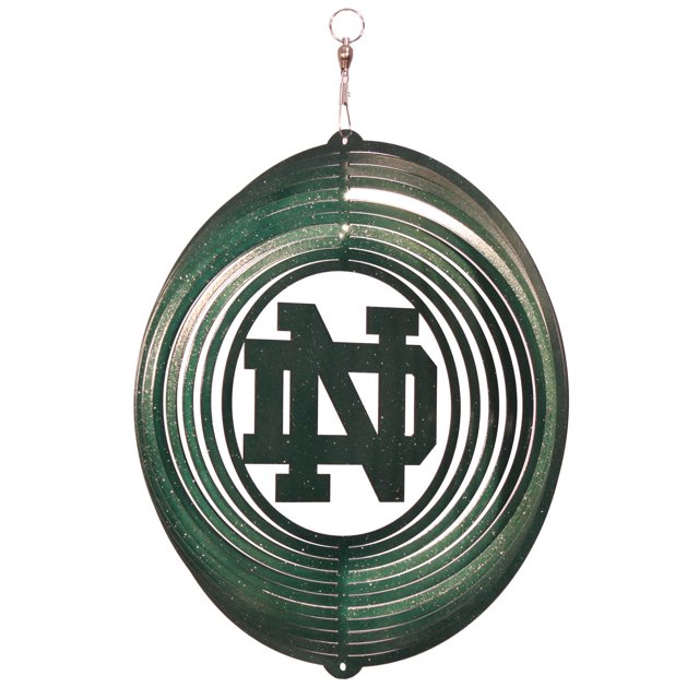 SWEN Products NORTH DAKOTA UND HAWKS INTERLOCKING ND Metal Wind Spinner