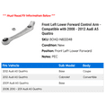 thumbnail image 2 of Front Left Lower Forward Control Arm - Compatible with 2008 - 2012 Audi A5 Quattro 2009 2010 2011, 2 of 2