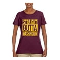 thumbnail image 2 of Straight Outta Washington was Fan | Fantasy Football | Womens Sports Graphic T-Shirt, Maroon, Small, 2 of 4