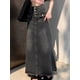 thumbnail image 4 of Faldas para mujer, tallas S-5XL, estilo vintage lavado hasta los tobillos, de mezclilla, combinables, elegantes, de calle, de verano, populares, estilo americano Y2K, Hotsweet, para uso diario., 4 of 6
