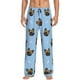 thumbnail image 1 of Fotbe french Bulldog Face Pantalones de Pijama para Hombre, Pantalones de Dormir, Pantalones de Casa con Cintura Ajustable y Bolsillos-X-Large, 1 of 6