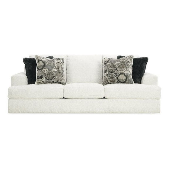 Signature Design by Ashley Karinne Linen Sofa with Decorative Accent Pillows