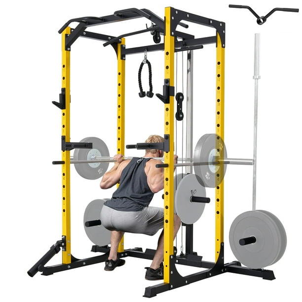 Weight Stack Power Cage With Lat Pulldown 1200LB Capacity Home