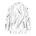 thumbnail image 5 of JTZGDY Long Sleeve Womens Fall Tops Loose Fit V Neck Button Down Graphic Tshirt Blouses Dressy Casual Elegant Tunics Collared Work Shirts White#01 M, 5 of 6