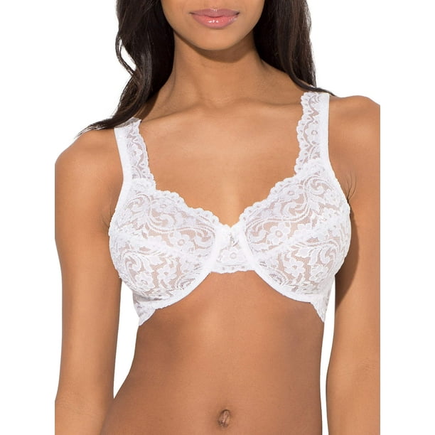 Smart & Sexy Women's Signature Lace Unlined Underwire Bra, white