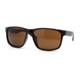 thumbnail image 2 of Classic Mens Sport Horn Rim Plastic Rectangular Sunglasses Matte Tortoise - Brown, 2 of 4