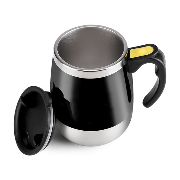 Jadeshay Self Stirring Coffee Mug Electric Auto Magnetic Mug Automatic Mixing Cup Spinning Cup 400ml Stirring Mug Stainless Steel with Lid