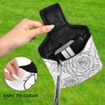 thumbnail image 4 of Haosy Lines Roses Golf Mallet Putter Cover Strong Magnetic Leather Golf Club Headcover Closure, 4 of 7
