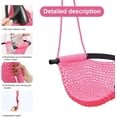 thumbnail image 4 of Hand-Knitting Toddler Swing, Swing Seat for Kids with Adjustable Ropes, Little tikes Swings Set, for Outdoor Indoor, Playground, Backyard (Pink), 4 of 15