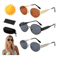 thumbnail image 3 of 3pz Gafas Sol Retro Modelo Negro, 3 of 4