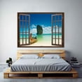thumbnail image 2 of IDEA4WALL Fake Brown Window Beach Peel and Stick Wallpaper Removable Wall Mural Sticker Decal, 2 of 4