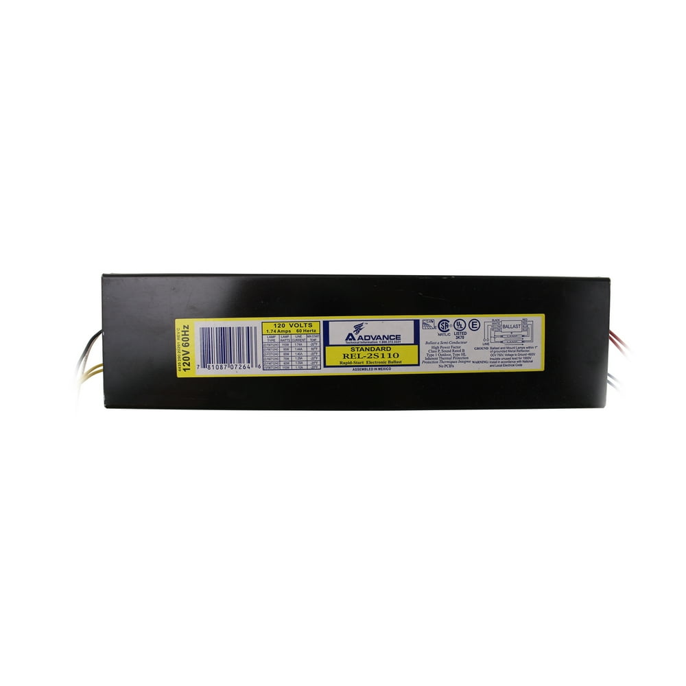 Advanced REL2S110 Electronic Fluorescent Ballast, 2 Lamp, F96 T12/HO