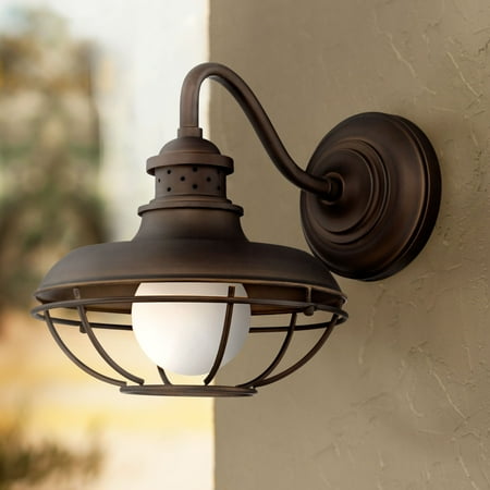Franklin Iron Works Park 13 High Bronze Metal Cage Outdoor Franklin Iron Works Park 13 High Bronze Metal Cage Outdoor Wall Light Com
