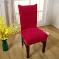 thumbnail image 6 of Velvet Dining Chair Slipcovers,2/4/6 Pcs Stretchy Super Fit Chair Protector Cover Removable Washable Anti-Dust Chair Covers for Dining Room Kitchen Banquet Wedding-6 Pcs-P, 6 of 6