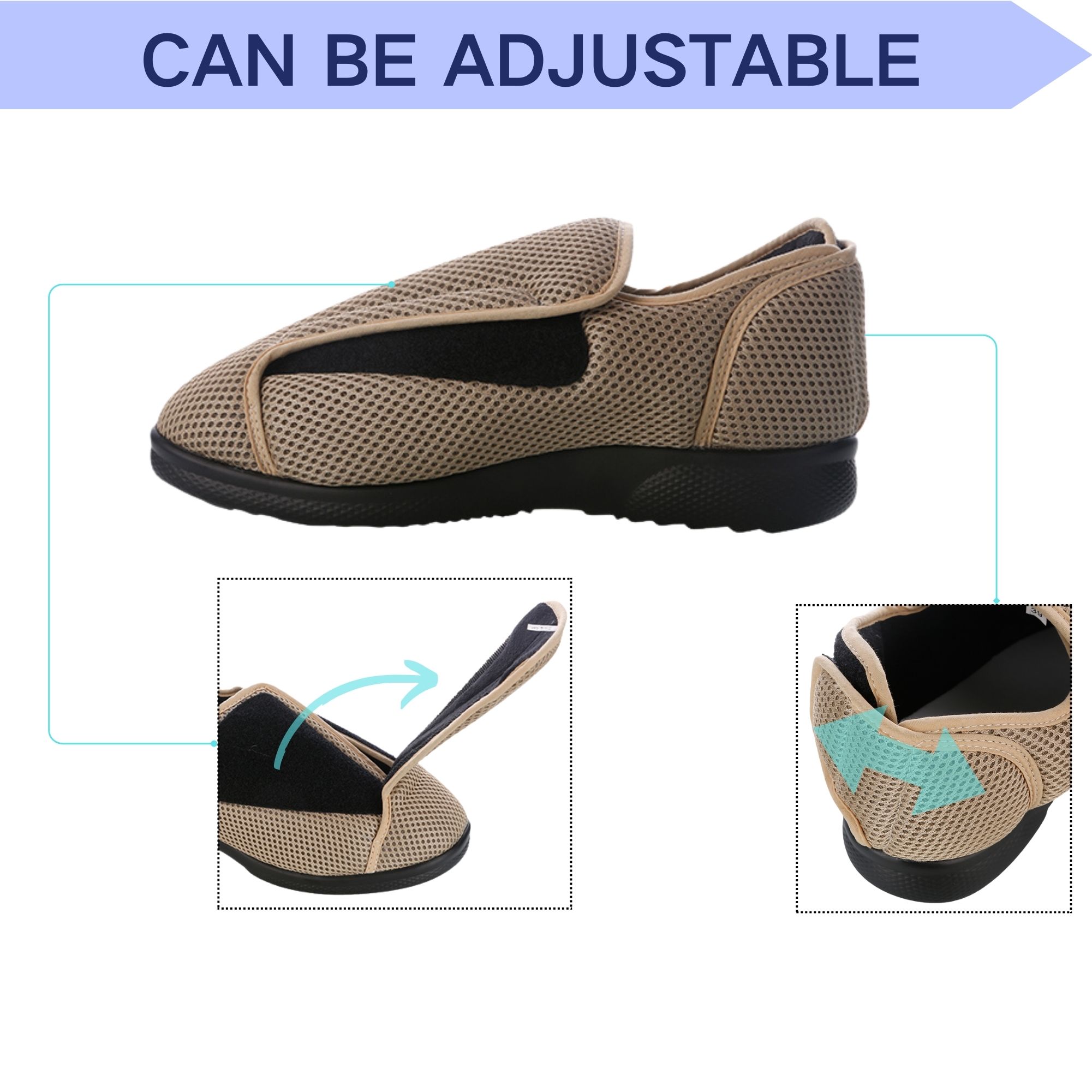 Chaussures à Enfiler Homme Extra-Larges Diabétiques – Soutien Voûte Plantaire, Confort Maximal Pour Pieds Gonflés & Marche Quotidienne