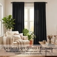 thumbnail image 4 of SNITIE Velvet Curtains 2 Panels, Thermal Insulated Rod Pocket Curtains, Soft Privacy Light-Filtering Velvet Drapes for Bedroom Living Room, 4 of 6