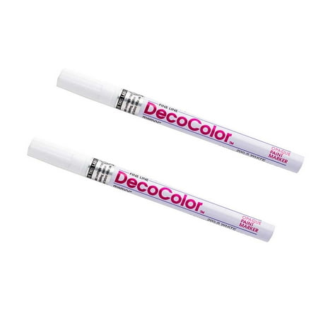 Permanent Plastic Paper - JAM Paper Fine Line Opaque Paint Markers, White, 2/pack