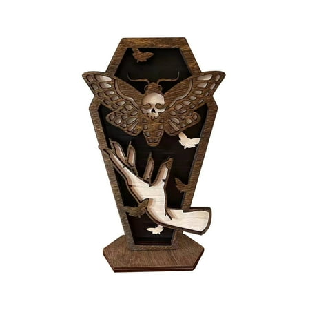 

CHXonu Witch Hand Wooden Coffin Witch Decoration With Flying Moths And Moon Beautiful Christmas Ornament Fancy Christmas Ornament Ds9 Ornament Christmas Ornament Cute Icicle Ornament 1998 Christmas