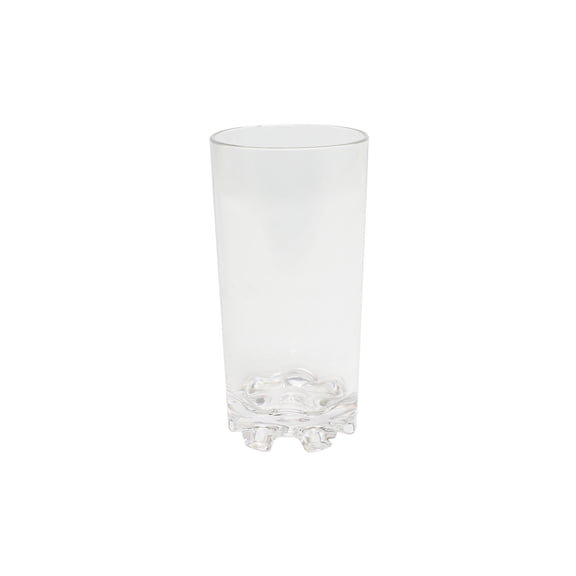 TrueCraftware- 14 oz Polycarbonate Classic Tumbler with Footed Heavy Base Clear Color- Highball Drinking Glass Clear Tall Glass Cup Water Glass Mojito Glass Cup Cocktail Glass