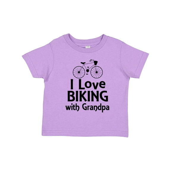 Inktastic I Love Biking with Grandpa Boys or Girls Toddler T-Shirt