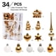 thumbnail image 4 of Advancent Pack de 34 Bolas de Navidad Ambientes festivos temáticos Colgante de Navidad Jardín Fotografía al aire libre Decoración Oro blanco Type2 NO2, 4 of 6