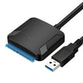 thumbnail image 1 of SATA to USB Converter Cable External Hard Disk Universal Adapter Data Transfer Converter for 2.5 Inch Hard Drive (Black), 1 of 8