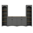 thumbnail image 5 of 3 Pcs Farmhouse TV Stand With Storage Cabinet & Drawers For TVs Up to 70", Sideboard With Adjustable Shelves, for Living Room, 3 Color, 5 of 24