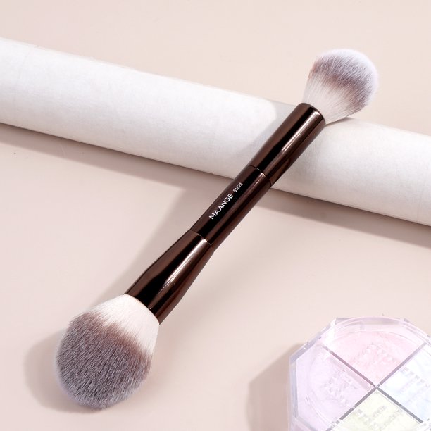 MAANGE-Juego de brochas de maquillaje, 1 unidad/20 piezas, base de doble punta, contorno, colorete, ojos, cerdas suaves y esponjosas, herramientas de belleza de lujo