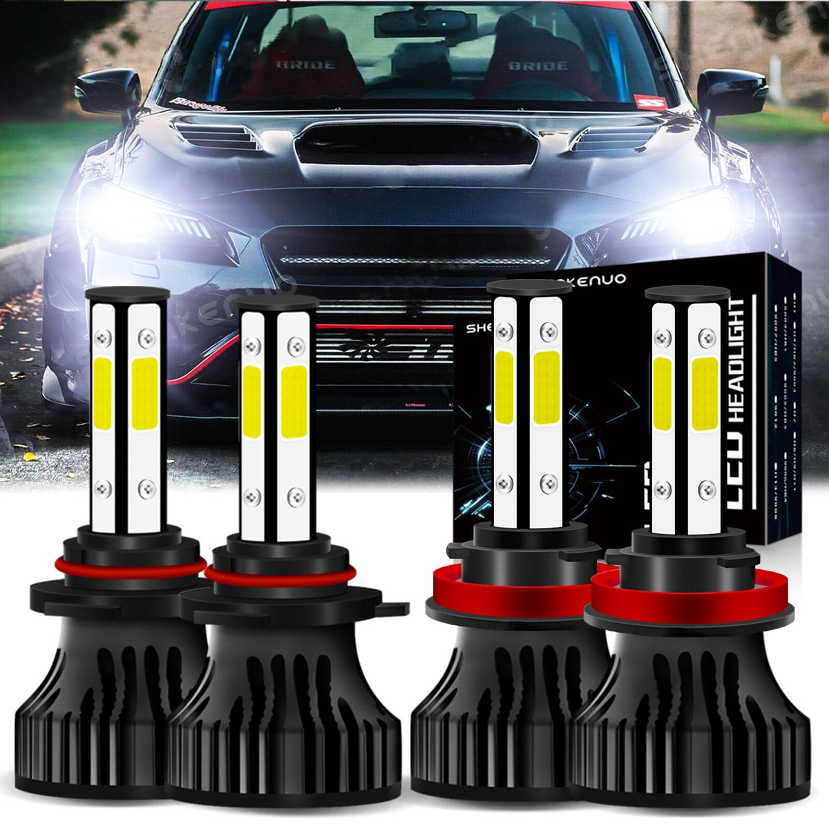 4Side 9005 H11 High/Low Beam LED Headlight Bulbs for Subaru Forester