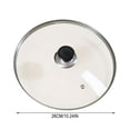 thumbnail image 3 of Clear Glass Pot Cover, Tempered Cookware Lid with Vent for Steaming and Simmering, 3 of 9